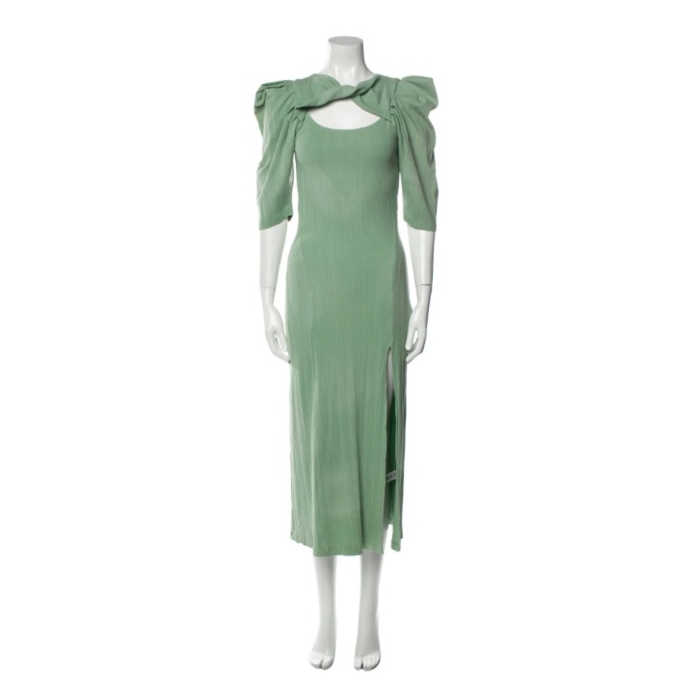 SOLD R.G. Kane Pluto Puff Sleeve Midi Dress - XS